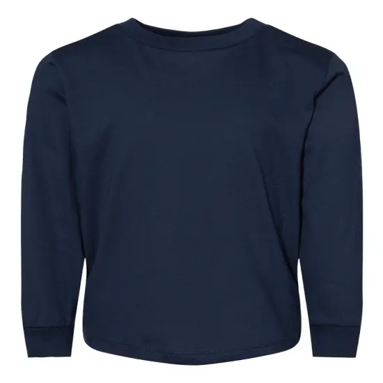 BELLA + CANVAS&reg; Toddler Jersey Long Sleeve Tee Navy {1}