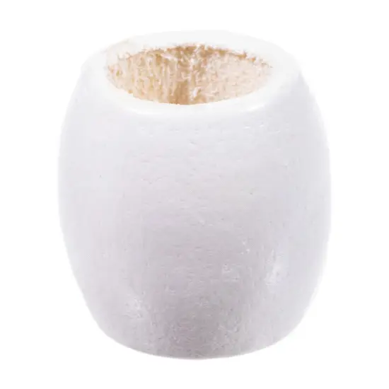 Kitcheniva 10mm Barrel Shaped Wooden Beads DIY Crafting 12 Pack White {1}