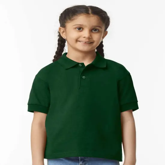 Gildan&reg; DryBlend Youth Short Sleeve Jersey Polo Forest green {1}