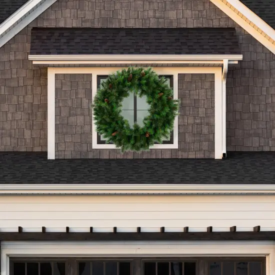 Northlight Royal Oregon Pine Artificial Christmas Wreath with Pinecones - 48" - Unlit Green {4}