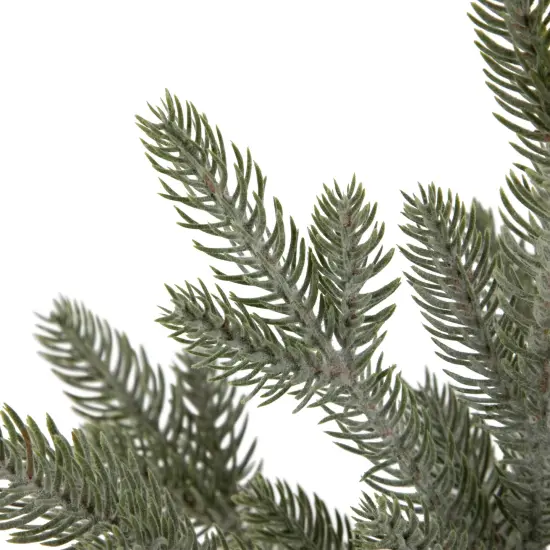 Northlight Mini Frosted Artificial Christmas Tree in Nutcracker Pot - 14.75" - Unlit Green {7}