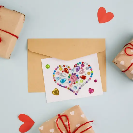 Wrapables Crystal Rhinestone Gem Stickers, Bling Jewel Adhesives for DIY Arts & Crafts, Smartphones, Water Bottles, Sunglass Cases (Set of 6) Hearts and Flowers {6}