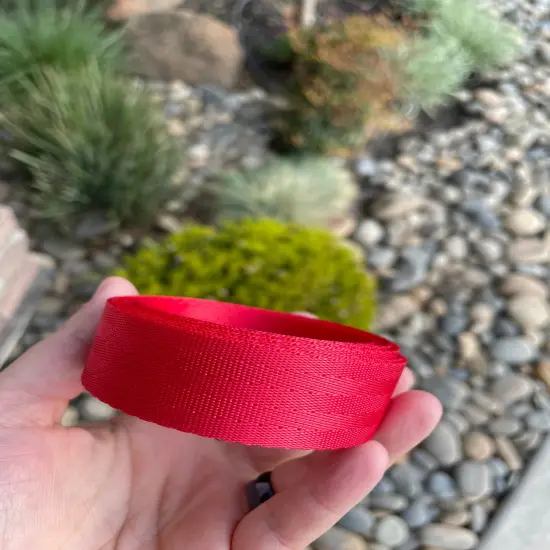 Red 1&rdquo; Seatbelt Webbing {1}