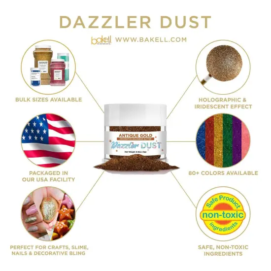 Antique Gold Dazzler Dust&reg; 5 Gram Jar {4}