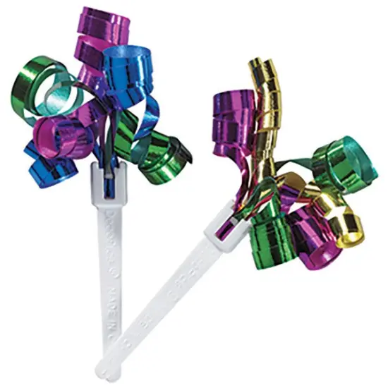 Small 5-Color Bright Ribbon DecoPics Cupcake Decoration, 12ct {1}