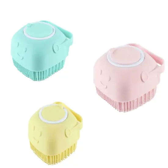 Kitcheniva Baby Silicone Bath Scrubber Gel Dispenser Comb Pink {2}
