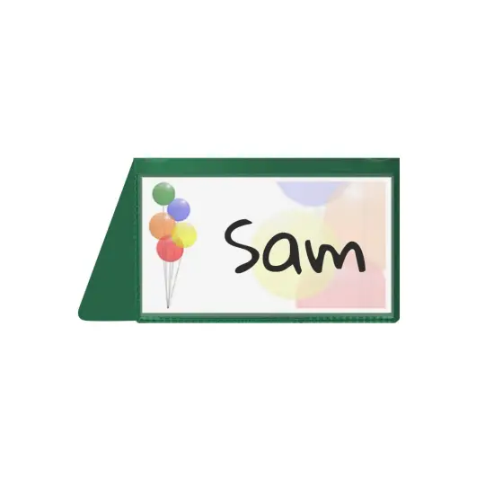 StoreSMART - Placecard Nametag Holders - Boy's Birthday Party Pack - 20 Pack - Blue and Green {3}