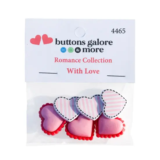 Buttons Galore and More Craft & Sewing Buttons - With Love- 18 Buttons {4}