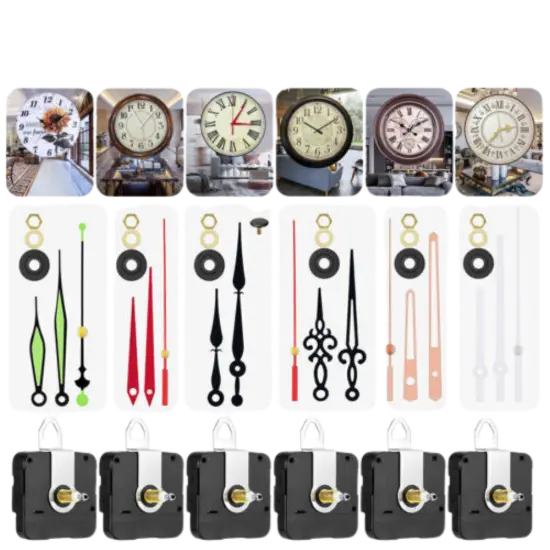 Kitcheniva DIY Wall Quartz Clock Movement Mechanism Replacement 6 pcs {1}