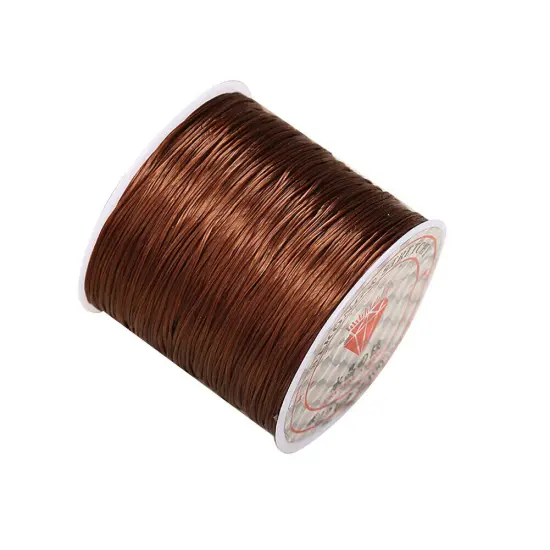 Kitcheniva 0.5mm Flat Elastic String DIY Jewelry Thread Brown {1}