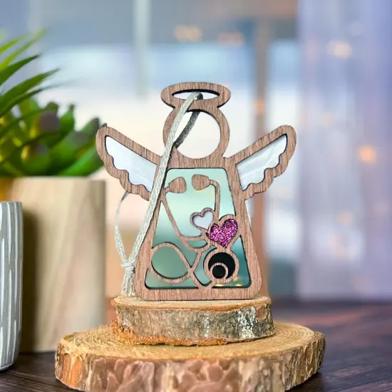 3.5" (H) Nurse Ornament - Handcrafted in Texas - Mother's Angels&reg; Christmas Angel Wings Figurine {4}