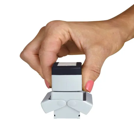 ACCUSTAMP2 Message Stamp, 1-color, Pre-inked, COMPLETED, 1-5/8" x 1/2" impression size, Blue Message and Symbol {4}