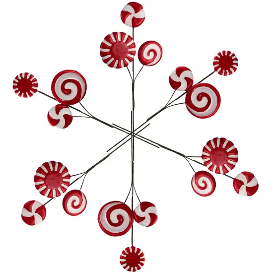 17" Peppermint Lollipop Spray Picks - Set of 6, 2 Different Styles - Perfect for Holiday Arrangements, Decor - Festive Seasonal Accents, Floral Home by Artificial Flowers {2}