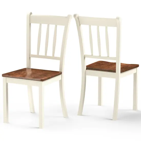 2 Pieces Solid Whitesburg Spindle Back Wood Dining Chairs {3}