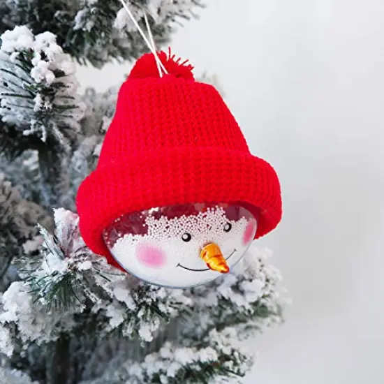 Kingrol 15 Pack Ornament Discs, 3.15 Inch Clear Plastic Fillable Ornament Ball for DIY Craft Projects, Christmas, Wedding, Party, Home Decor {2}