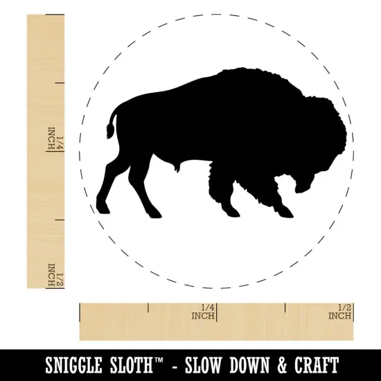 American Buffalo Bison Solid Self-Inking Rubber Stamp Ink Stamper for Stamping Crafting Planners Brown {1}