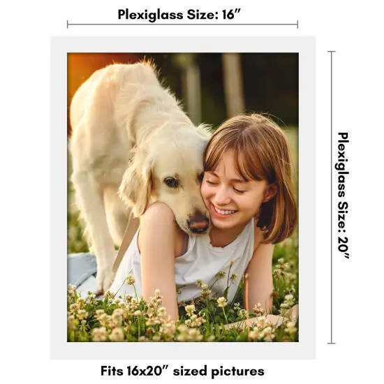 Americanflat Gallery Poster Frame - Wooden Picture Frame for Wall Art - Plexiglass Cover - Hanging Hardware for Horizontal or Vertical Display {2}