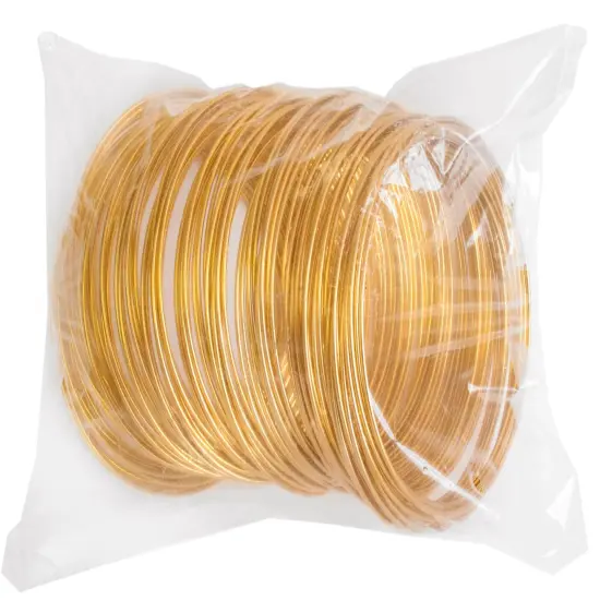 John Bead 6" Brass Metal Rings, 100pcs {4}