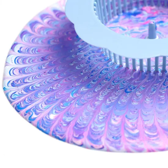 Acrylic Pouring Strainers, Angela&Alex 5 PCS Flow Painting Tools Christmas DIY Kits Drawing Sets Flower Strainers Plastic Silicone Drain Basket Unique Pattern Train Art Supplies {6}