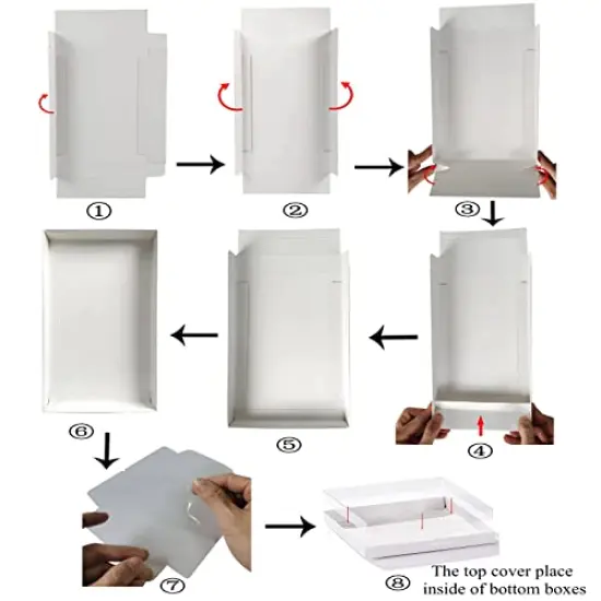 Clear White Cookie Boxes with Full Window For Bakery Cakesicle Macaron Chocolate Bomb Ore, 24 Pack 9 1/2" x 6" x 1 1/4" {6}