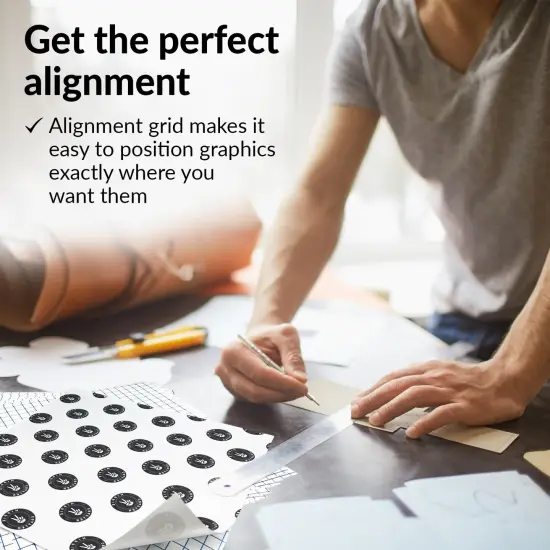 Clear Transfer Tape for Vinyl Adhesive and HTV Heat Transfer Paper Sheets Paper Transfer Tape for Vinyl 20 Pieces 12"x 12" Transfer Tape Sheet Without Roll with Grid for Tumblers Crafts Signs {6}