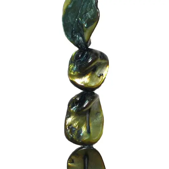 6 Packs of Tinted Shell Chunk Olive 2x8" Strand {1}