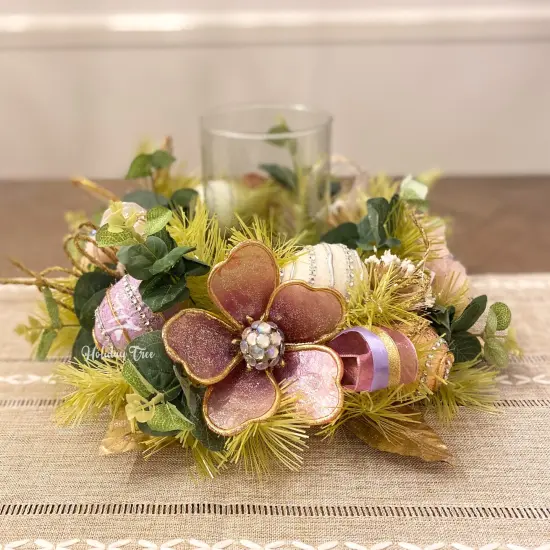 Easter Decorations - Easter Elegant Tabletop Hurricane {1}