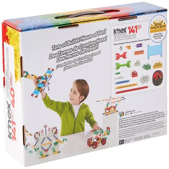 Beginner 40 Model Building Set - 141 Parts - Ages 5 & Up - Creative Building Toy, Multi, 141 K'NEX Parts and Pieces,Includes Instruction Booklet {6}