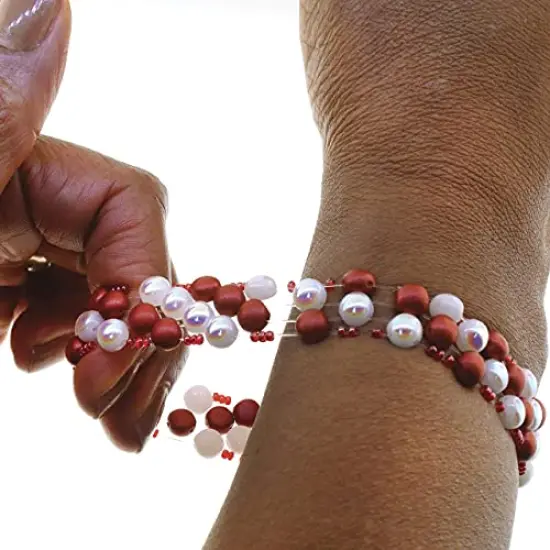 Beading Cord &ndash; Stretch Jewelry Fiber &ndash; White, 0.7mm Diameter, 25 Meter {6}