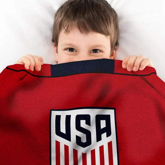 Sleep Squad US Women's Soccer Kristie Mewis 60” x 80” Raschel Plush Jersey Blanket {4}