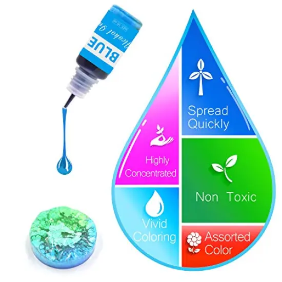 Alcohol Ink Set - 12 x 0.35oz Colors Alcohol Based Ink for Epoxy Resin Painting, Resin Petri Dish Making, Resin Art - Concentrated Alcohol Paint Color Dye for Coaster, Yupo, Tumbler Making - 10ml Each {4}