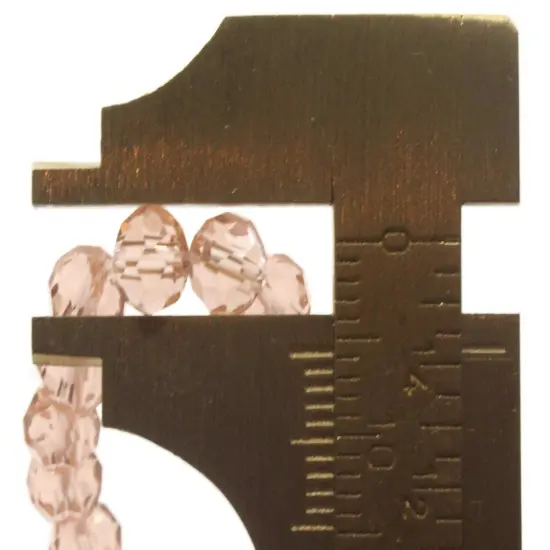 82 6mm Pink Glass Faceted Round Beads {4}