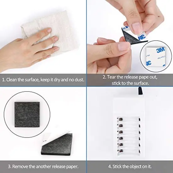 120 Pieces Double Sided Foam Tape Square Self-Adhesive Foam Tape Black Strong Tape Pads for DIY Art Crafts Supplies {5}