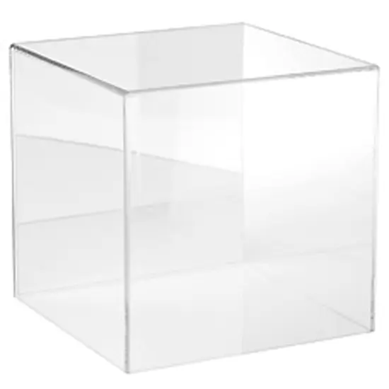 Plymor Clear Acrylic Display Case with No Base (Mirror Back), 6" x 6" x 6" {1}