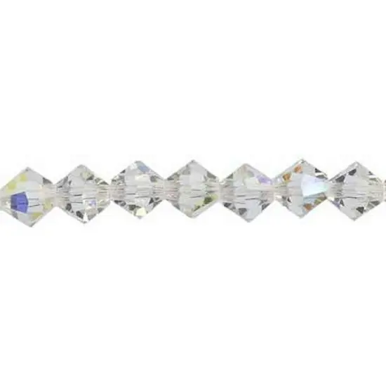 Preciosa Czech Crystal Rondelle 5" Bead Strand, 4mm Crystal AB {2}