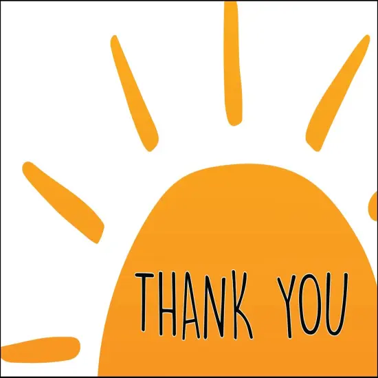 Great Papers! Thank You Note Card and White Envelope, Rise 'N Shine, 4.75" x 3.375"(folded), 25 count {2}