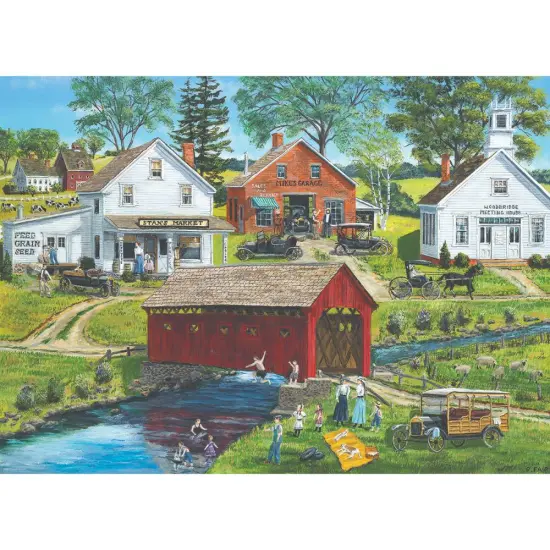 Eurographics 300 Piece Jigsaw Puzzle, Old Covered Bridge {4}