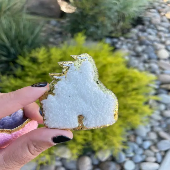 White Castle Glitter Chenille Patch (iron on) {1}