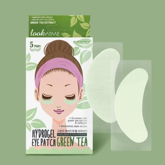 LOOK AT ME Hydrogel Eye Patches, 5 pairs (6 Types) GREEN TEA {1}