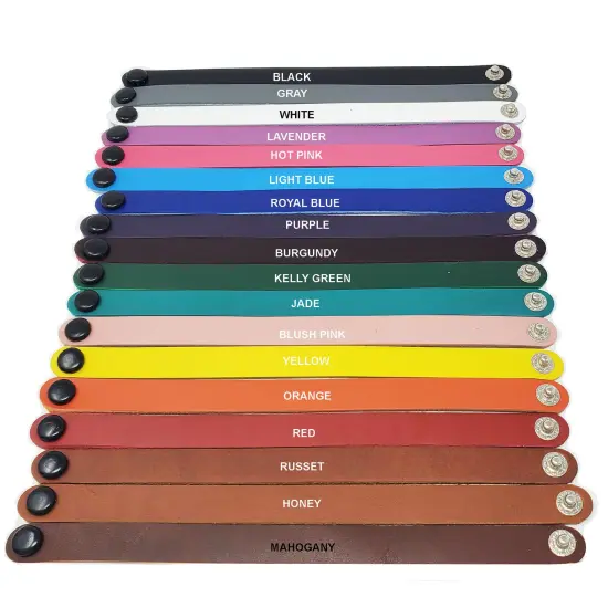 10 Packs Full grain Leather Bracelets 1/2 Inch &ndash; DIY Fundraising, promotional, business gifts {3}