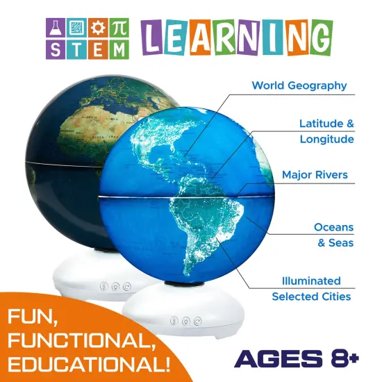 USA Toyz CityScapes Illuminated Globe for Kids Learning {2}