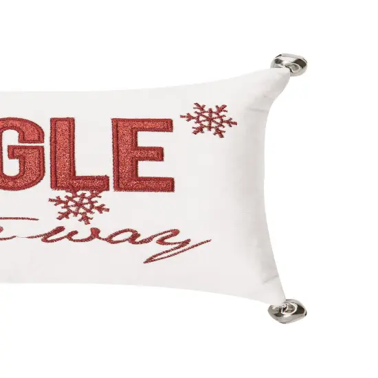"Jingle All The Way" Mini Christmas Accent Pillow 8" x 12" {4}
