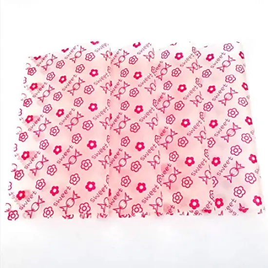 100 sheets Wax Paper Sheets Deli Wraps Basket Liners Deli Paper Wax Paper Square Baking Paper Colored Parchment Paper Greaseproof for Food,Handmade Soap,Cookies and Carmels ( Candy) {3}