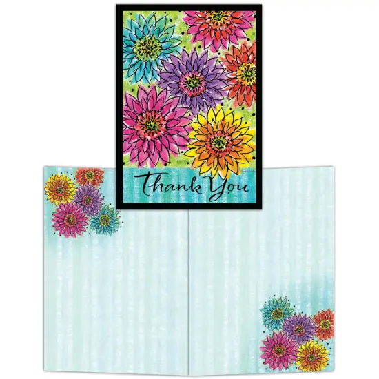 Gerbera Daisies - Boxed Blank Thank You Cards -15 Cards & Envelopes {1}