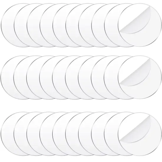 30 Pieces Acrylic Disc Clear Acrylic Circle Blanks Round Acrylic Sheets Transparent Acrylic Ornaments Blanks Round Acrylic Disk for Halloween Christmas Thanksgiving Day DIY Projects Crafts (3.5 Inch) {1}