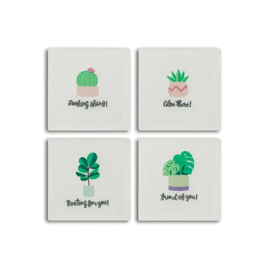 Fun Weekend Plants Cocktail Napkins, Set of 4 {1}