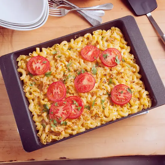 All American Deep Bake Casserole Pan, Durable Nonstick Cast Aluminum, Extra Deep {5}