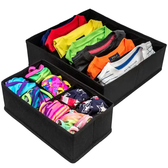 Sorbus Set of 4 Foldable Drawer Dividers, Storage Boxes, Closet Organizers, Under Bed Organizer {4}