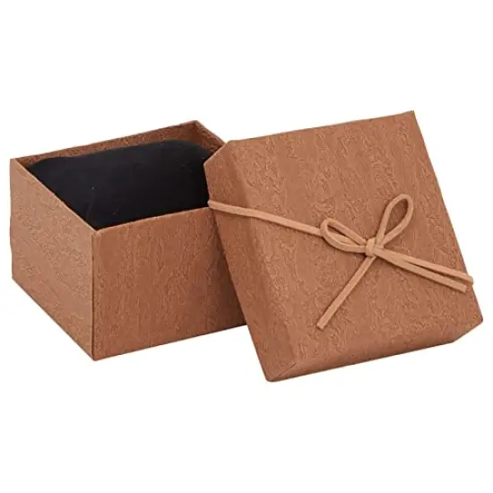 6 Pack Small Gift Boxes with Lids and Velvet Pillow for Jewelry, Presents, Bracelets, Necklaces (3.5 x 3.5 in) {2}