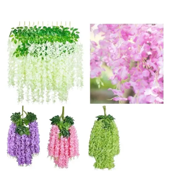 Artificial Wisteria Vine Garland for Garden Wedding Decor {2}